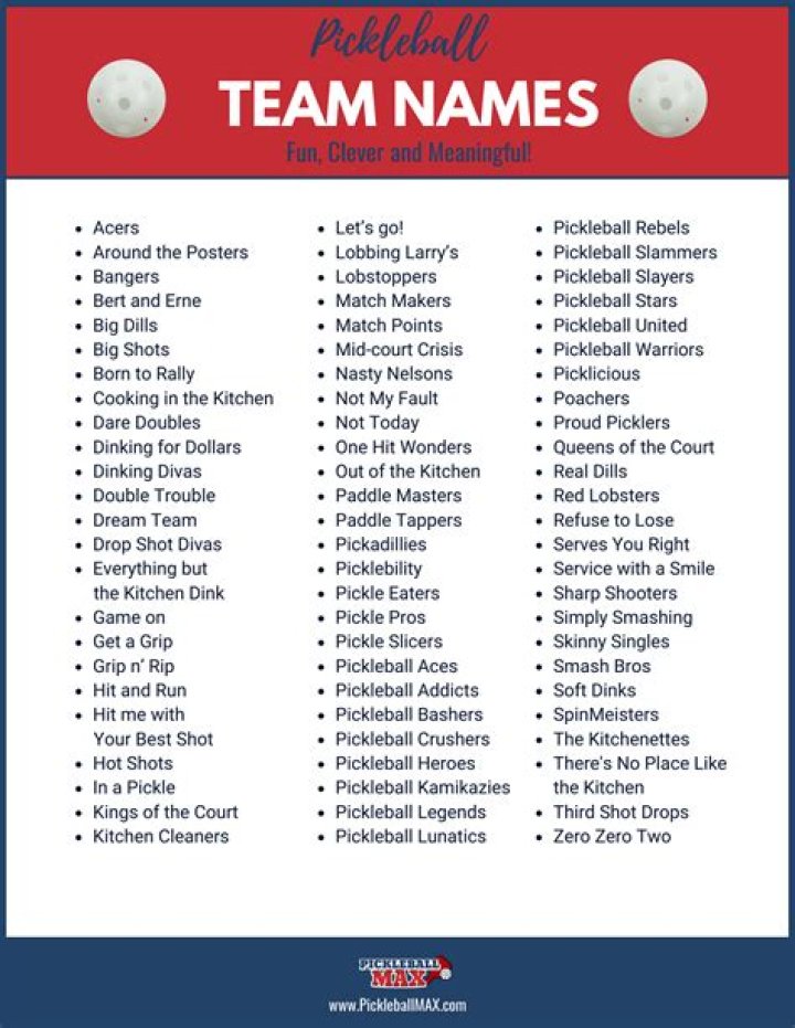 400 Pickleball Team Names that are Fun, Clever, and Meaningful