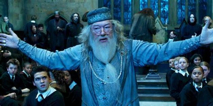 Michael Gambon with hands outstretched