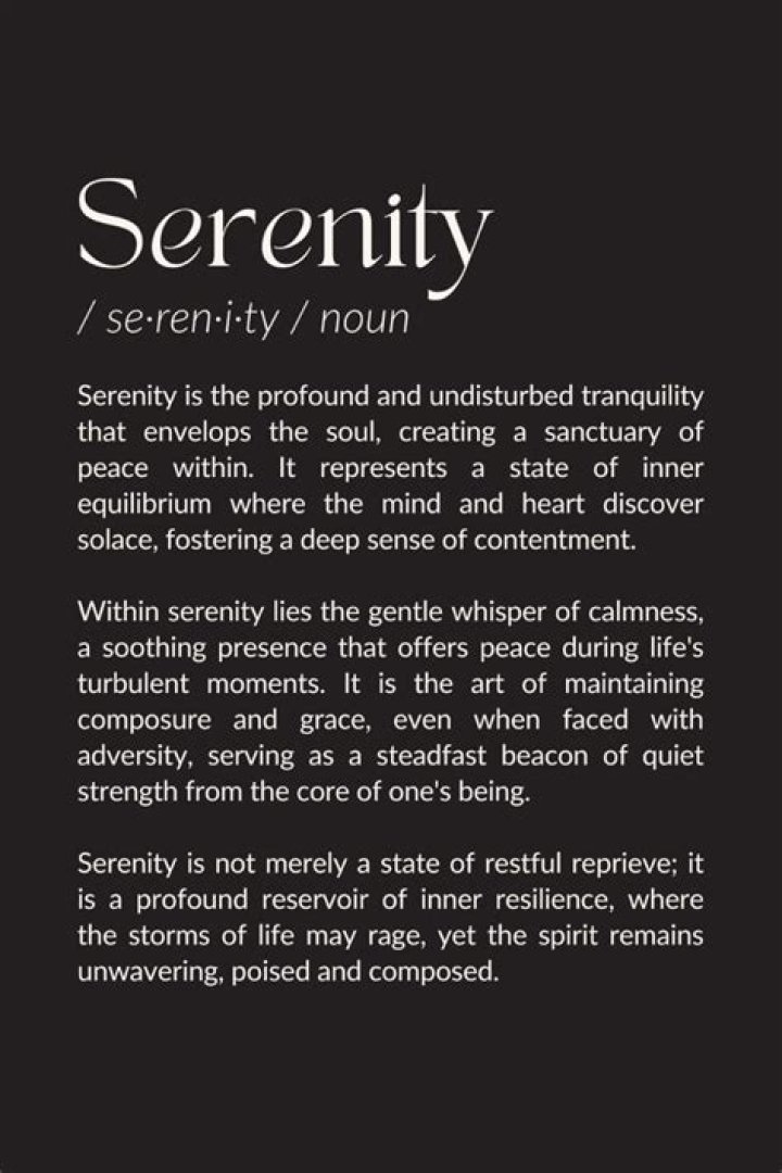 Serenity Definition & Meaning POSITIVE WORDS RESEARCH